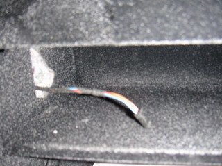 Power cable in glove box
