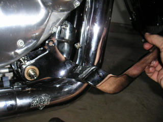 Checking the brake pedal and exhaust