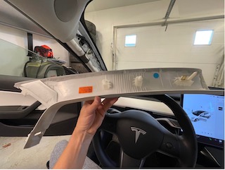 Tesla Model 3 A pillar liner